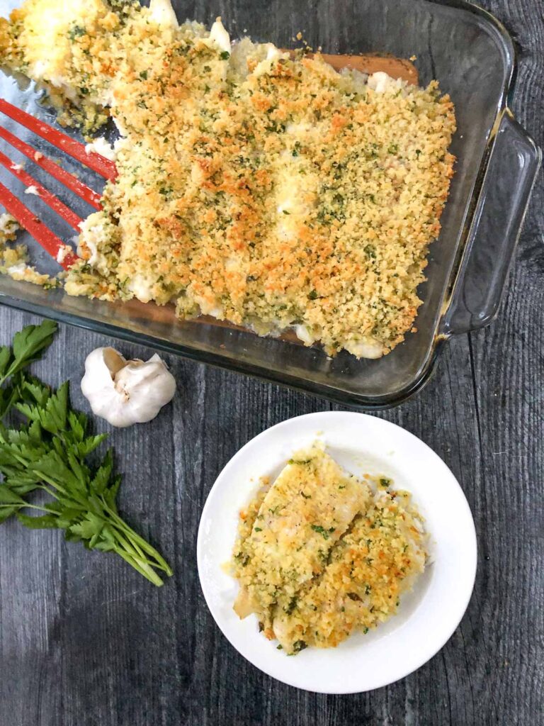 Easy Parmesan Panko Crusted Tilapia Bake seafood dinner in 30 minutes