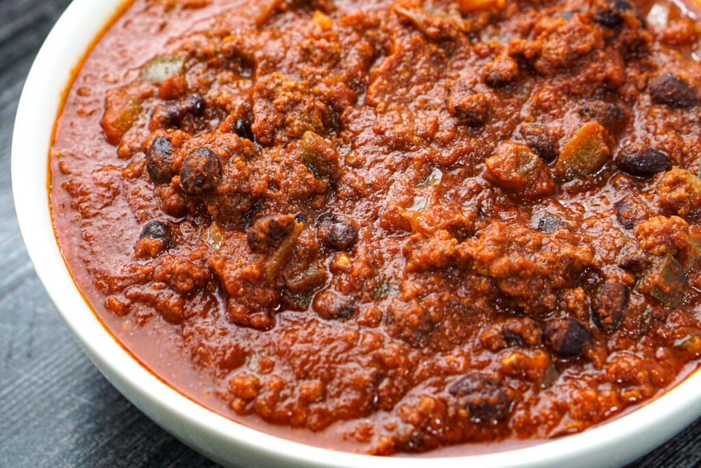 Easy Slow Cooker Chili for a Crowd great for big batch cooking & freezing