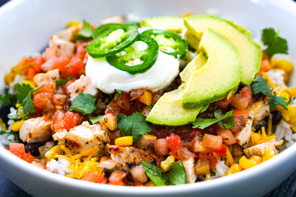 Easy Mexican Rice Bowl Recipe using leftovers for a healthy meal