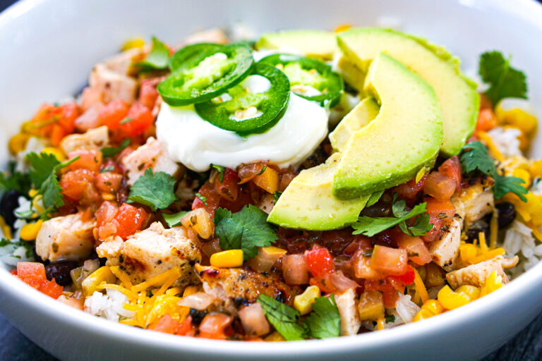 Easy Mexican Rice Bowl Recipe using leftovers for a healthy meal