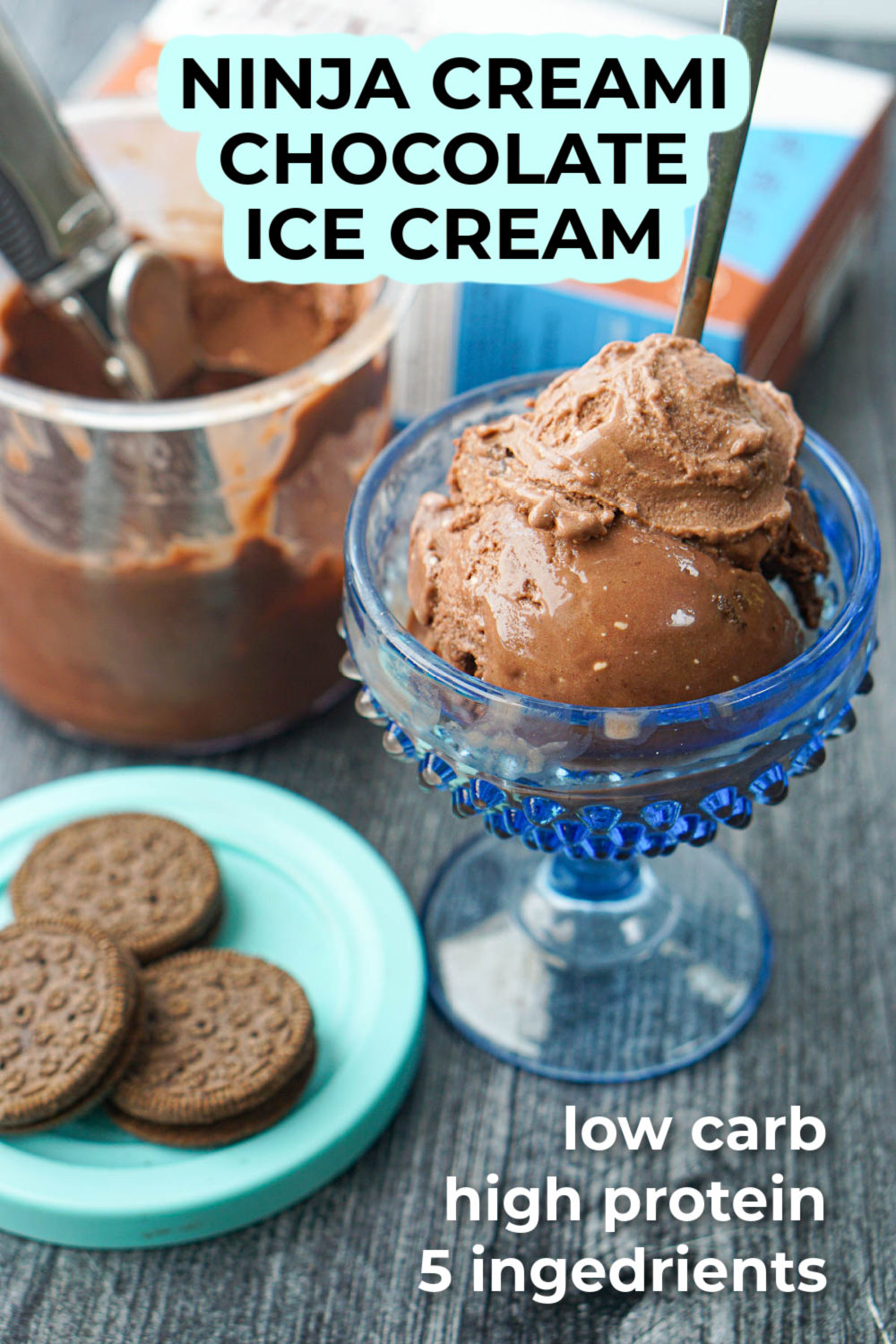 Ninja Creami Chocolate Ice Cream Recipe | Low Carb & High Protein