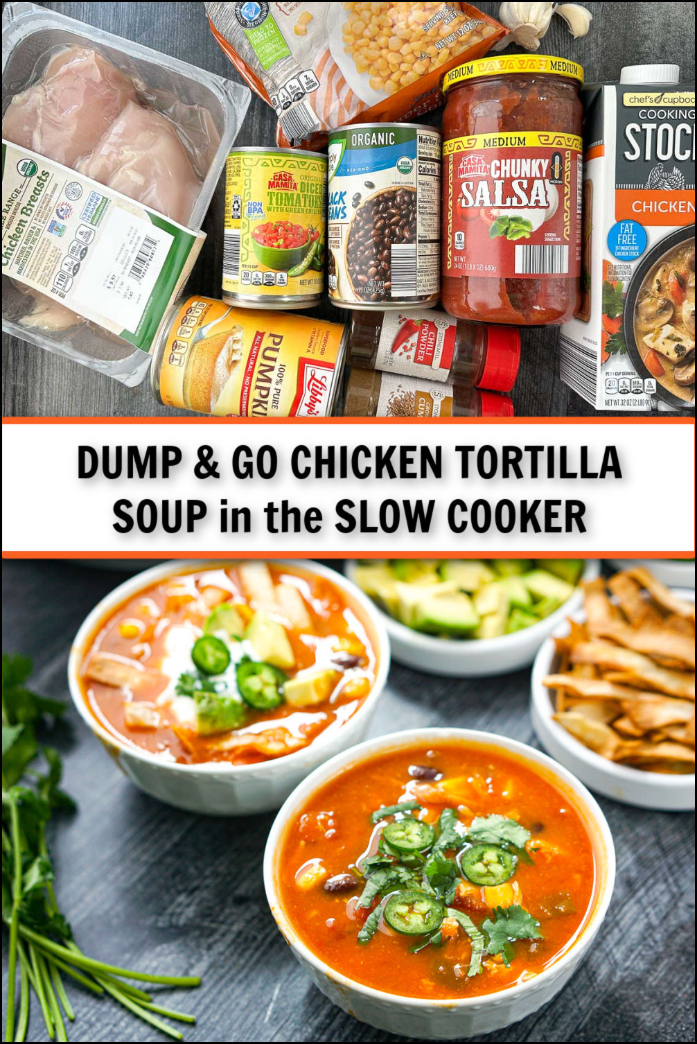 Easy Chicken Tortilla Soup Recipe in the Slow Cooker