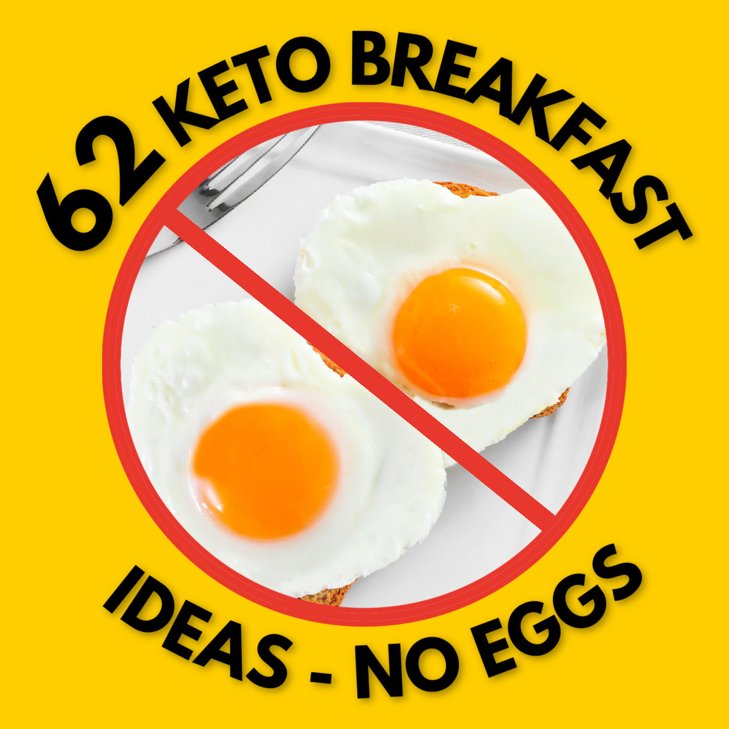 fried eggs in red circle with text