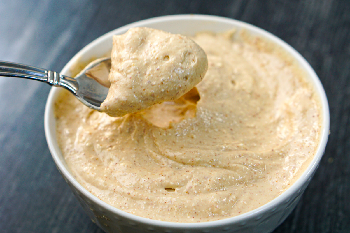 finished keto whipped peanut butter cottage cheese