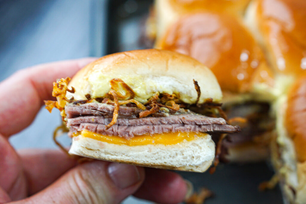 Keto Roast Beef Sliders for an easy low carb snack or party food!