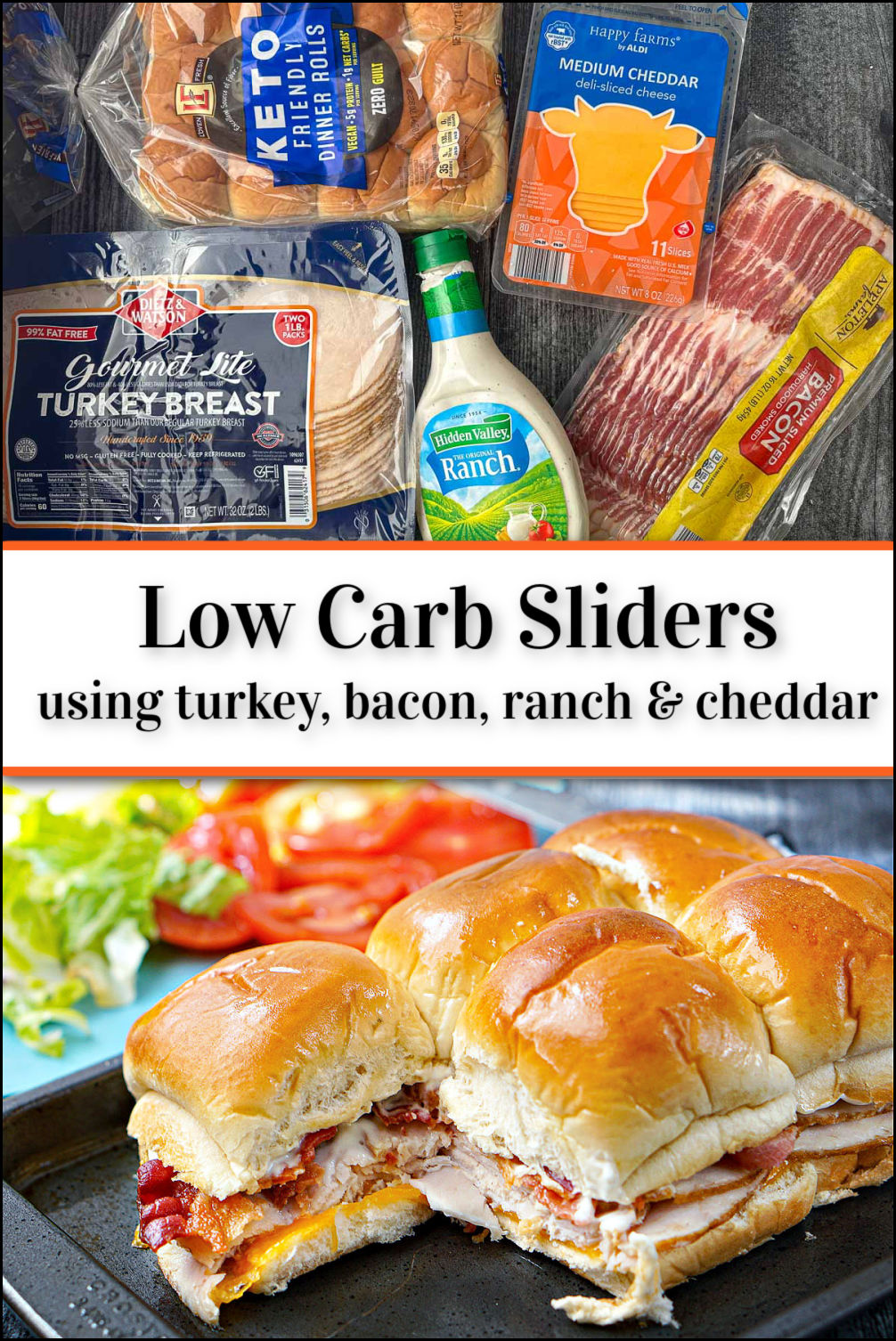 Keto Turkey Bacon Ranch Sliders Recipe easy low carb snack!
