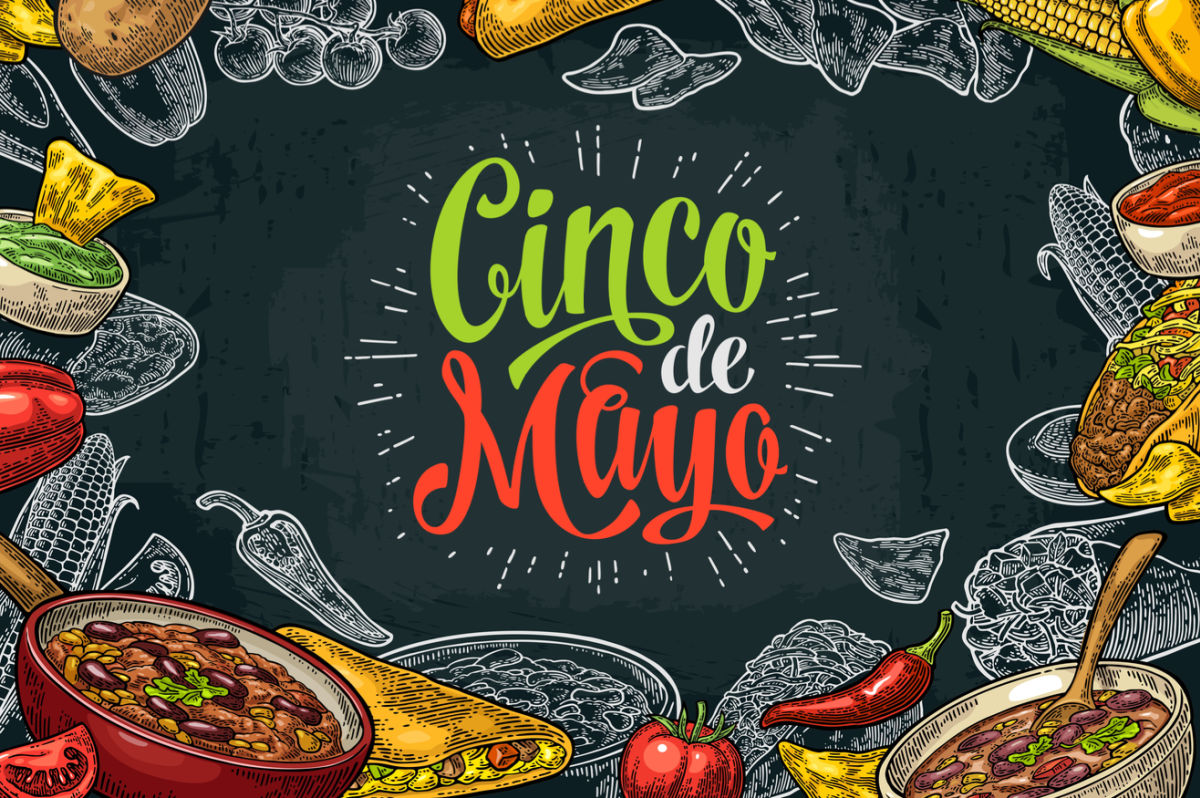 graphic for cinco de mayo with text