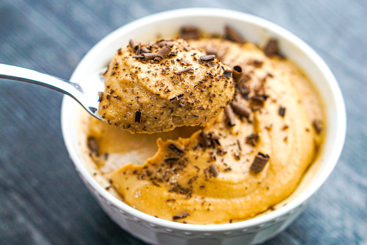 a spoonful of the finished dish
