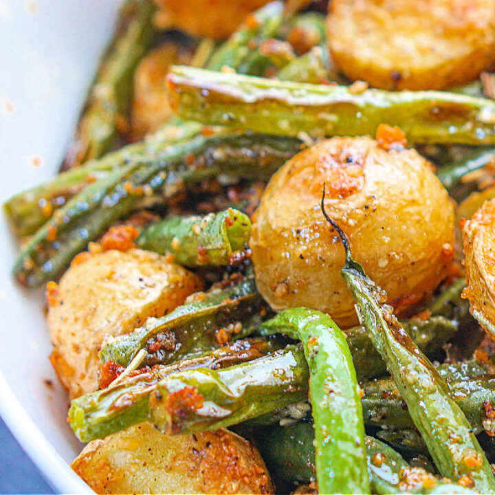 Roasted Green Beans and Potatoes (oven or air fryer)