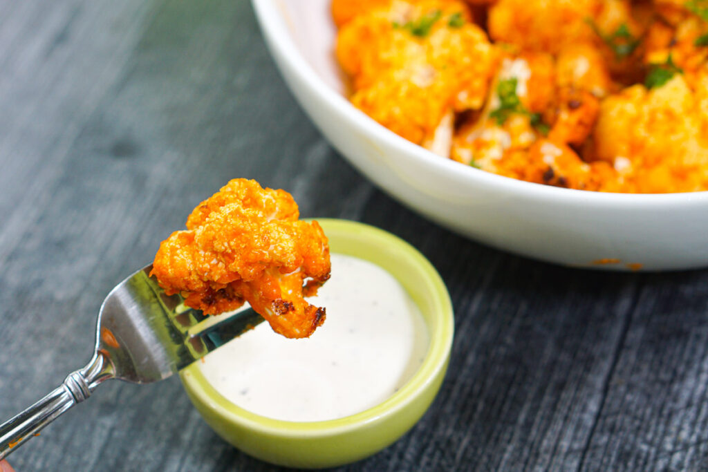 Keto Buffalo Cauliflower (Air Fryer) easy snack or appetizer!