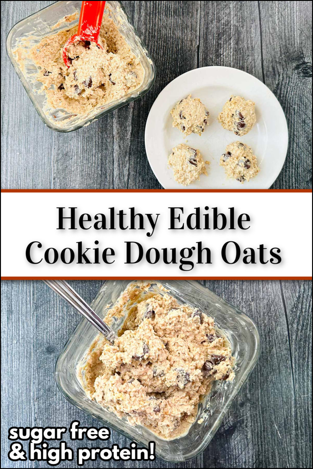 Cookie Dough Overnight Oats healthy breakfast high in protein!