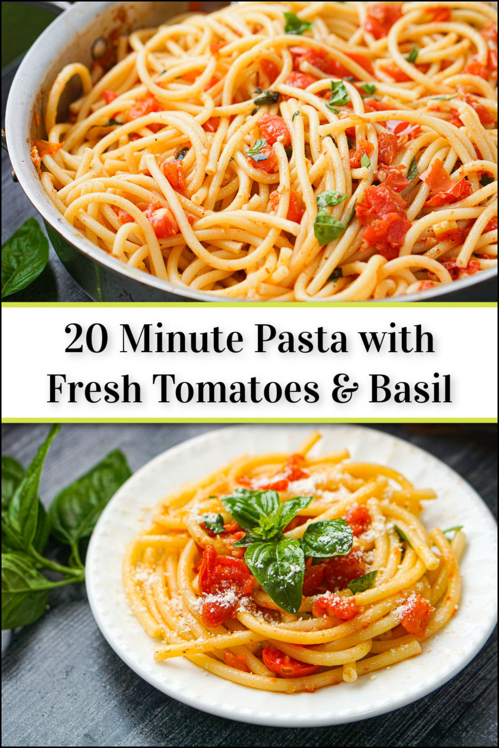 Pasta With Tomatoes Basil Recipe 20 Mins With Fresh Tomatoes Pasta Tomatoes Basil Pin2 