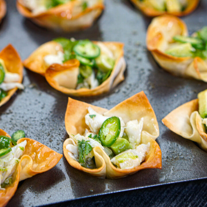 Wonton Cups with Crab Appetizer Recipe