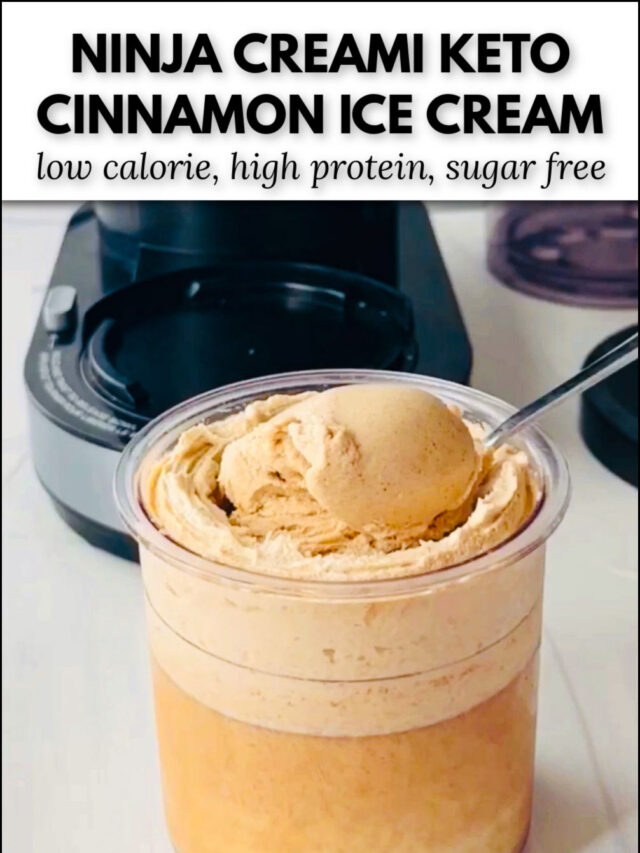 Keto Cinnamon Ice Cream in the Ninja Creami