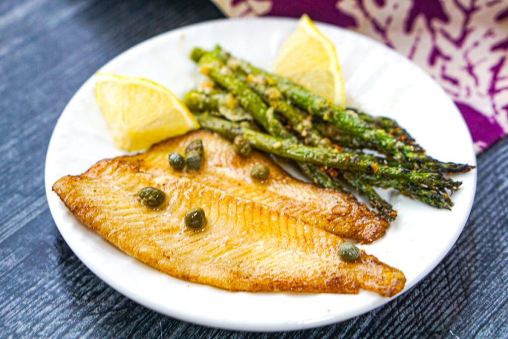 Low Carb Flounder Piccata Recipe healthy dinner in 15 minutes!