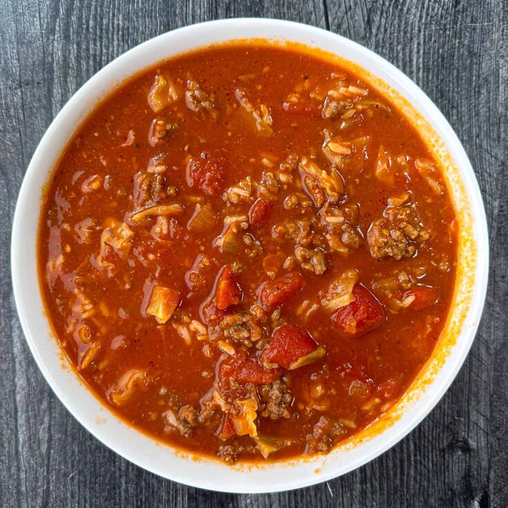 Ham and Cabbage Soup | easy soup using leftover ham & bone!