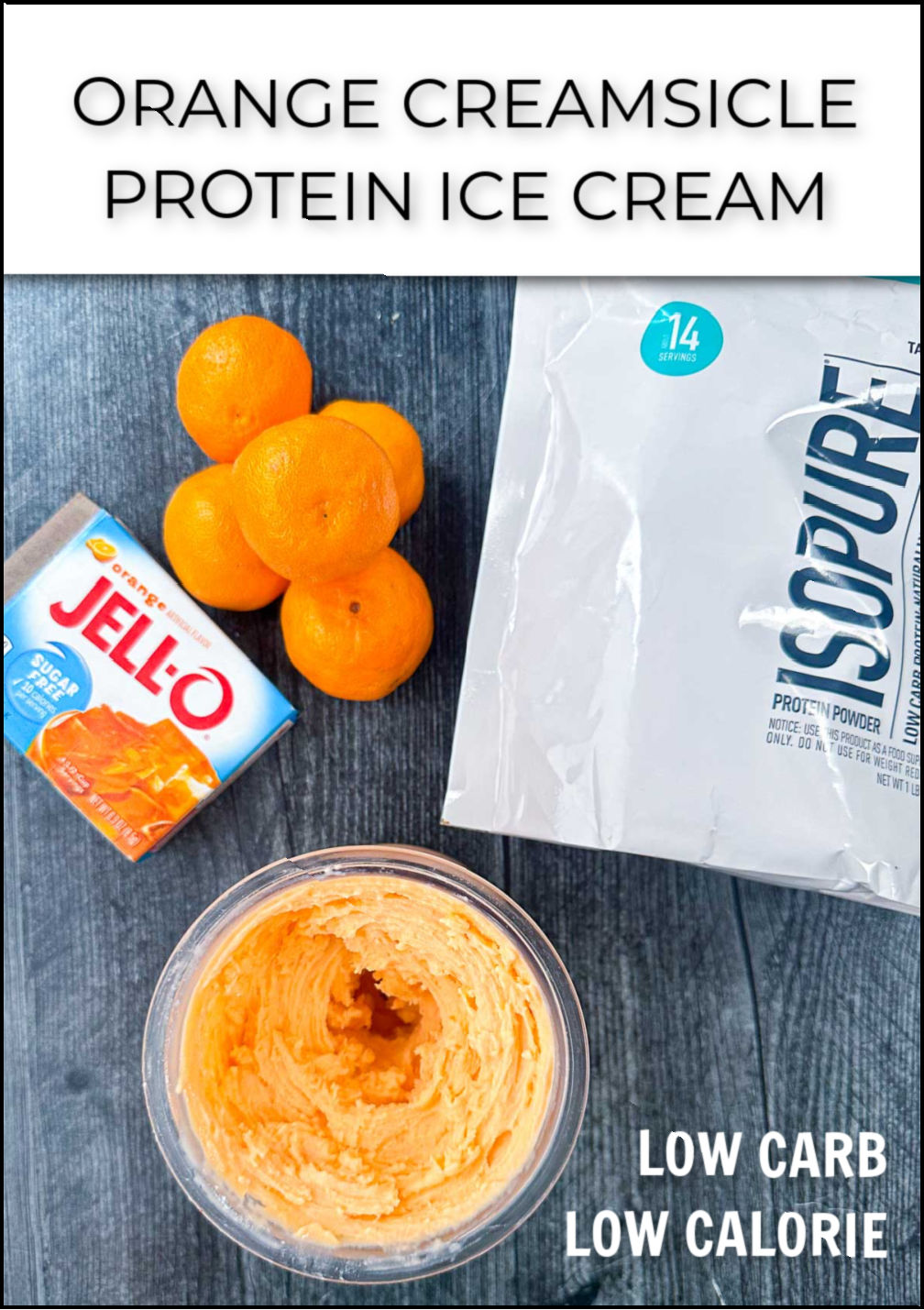 Keto Creamsicle Ice Cream high protein low cal Ninja Creami treat