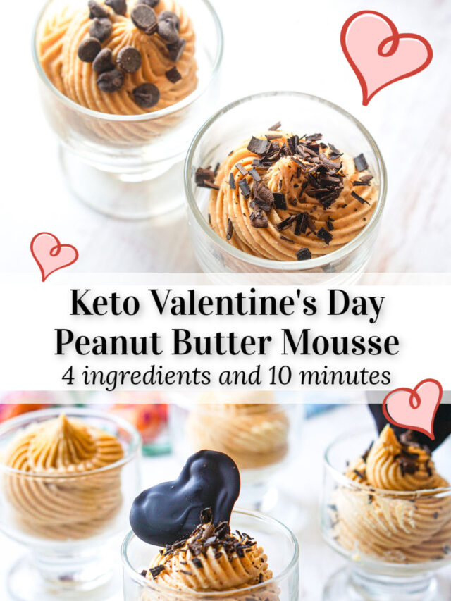 Keto Peanut Butter Mousse for Valentine’s Day