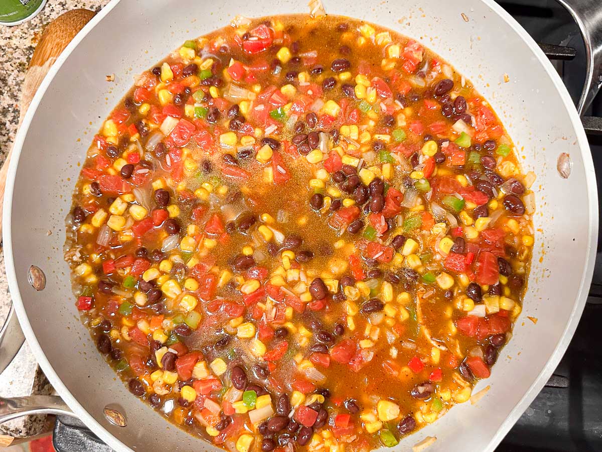 pan with water ready to cook