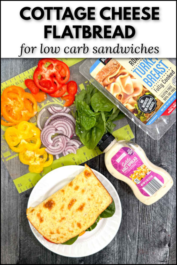 Cottage Cheese Flatbread Sandwiches| low carb, high protein
