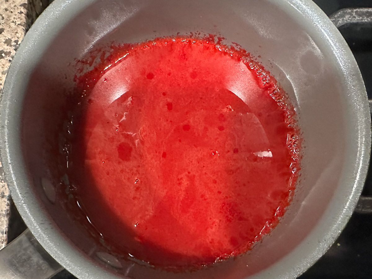 Pan with the candy mixture ready to be poured.