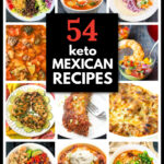 A collage of low carb mexican recipes with text overlay.