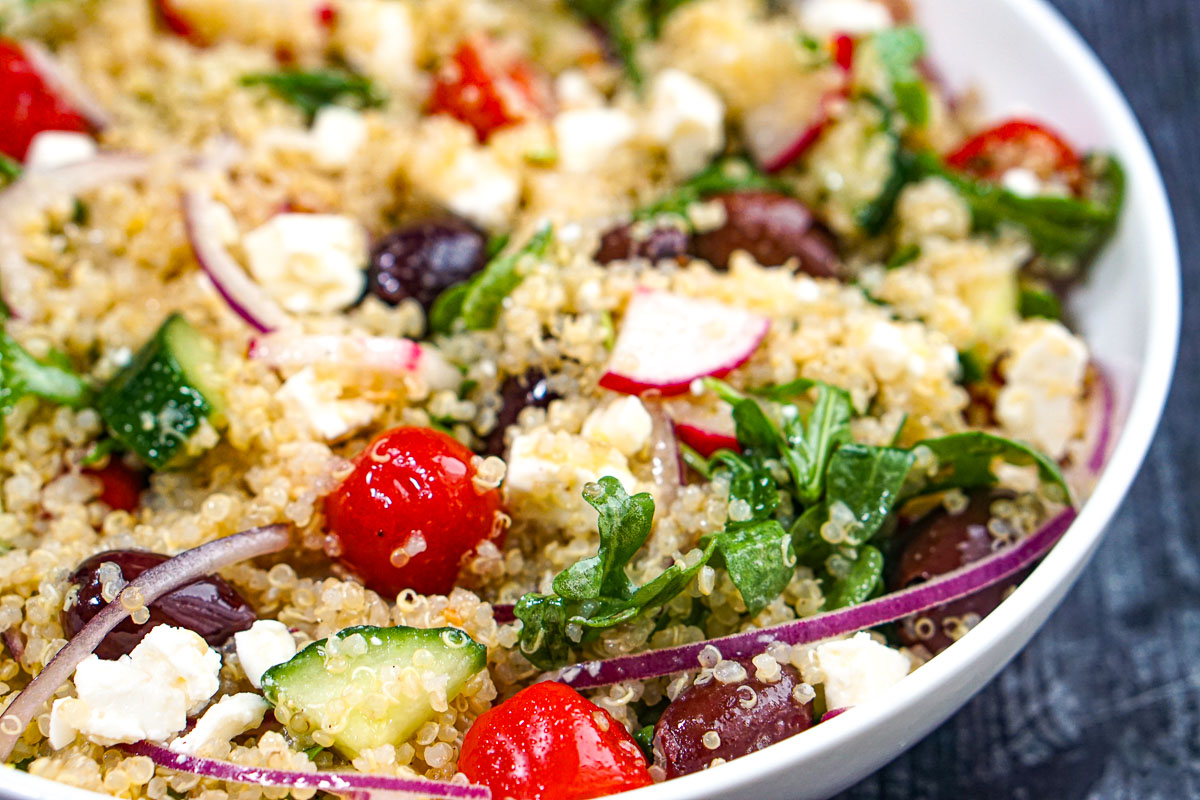 Closeup of the finished dish.